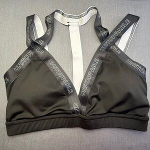 Unstoppable Black Sports Bra Triangle